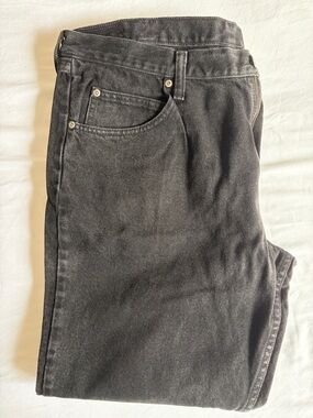 Wrangler Slim Straight Black Jeans 38 x 30